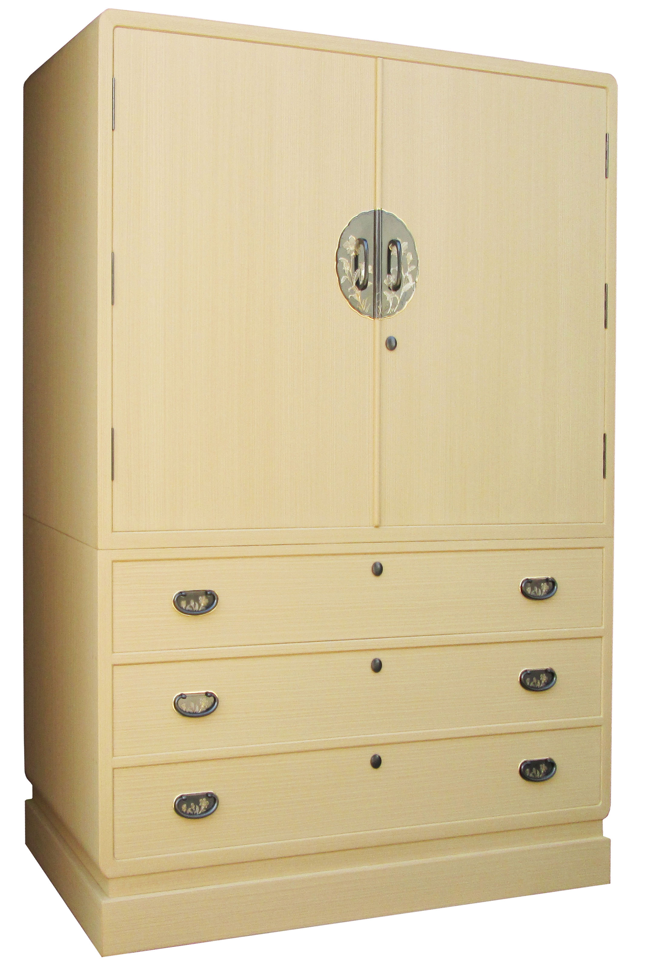 霧タンス　　箪笥 仙台箪笥 五尺横長箪笥75 KB-12D/KEB-12D/KR-12D 木地呂漆塗り